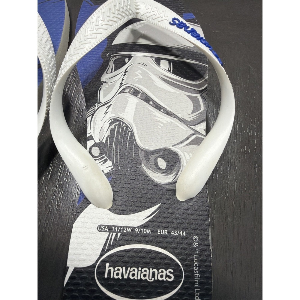Havaianas Top Star Wars Flip Flop - Storm Trooper Star Wars Blue/White 11 Men - Picture 3 of 5